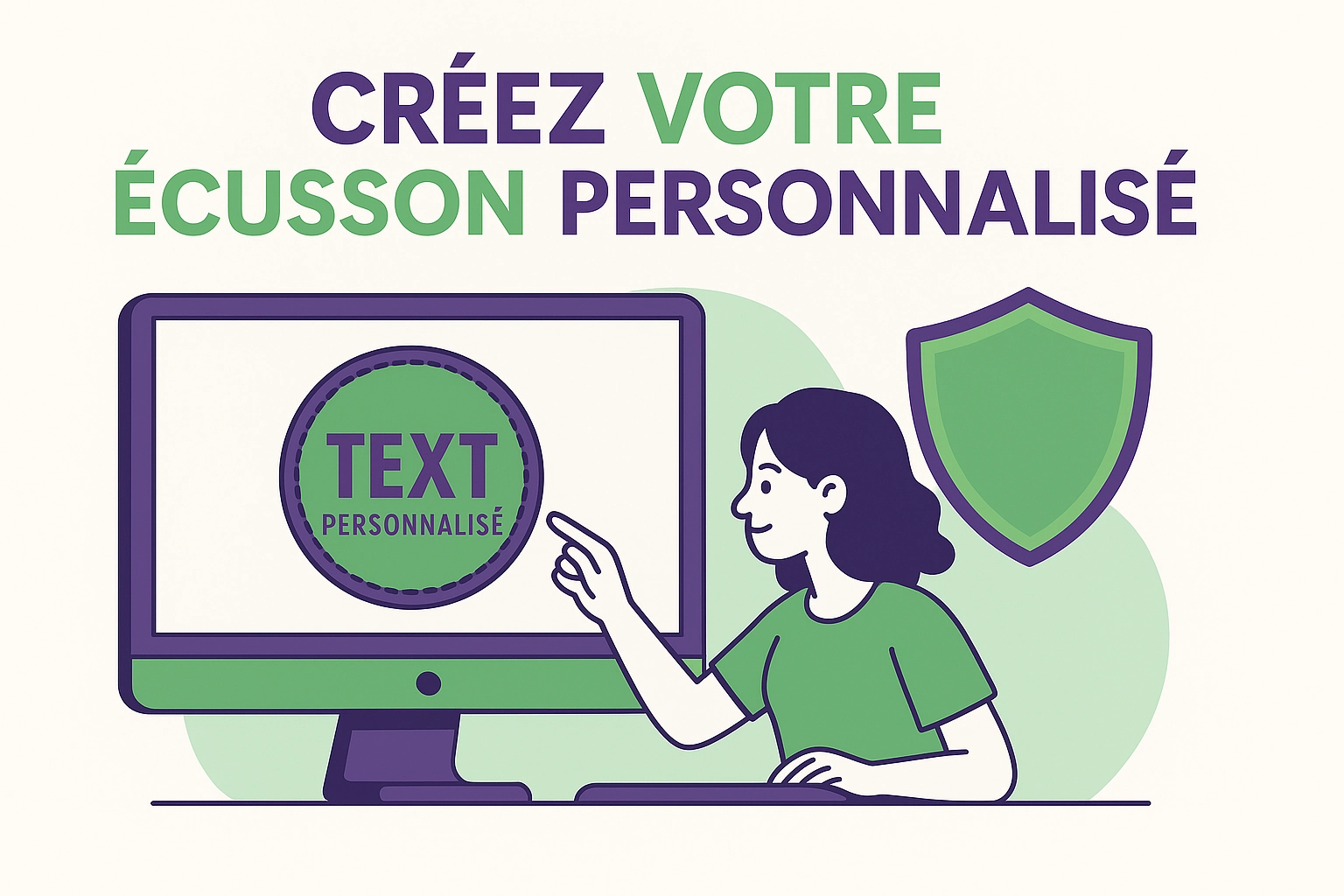 ecusson personnalise à l'unite brodé