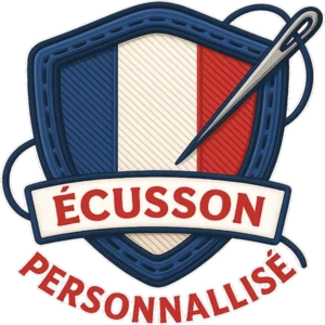 écusson brodé personnalisé à l'unité fabriquer en france